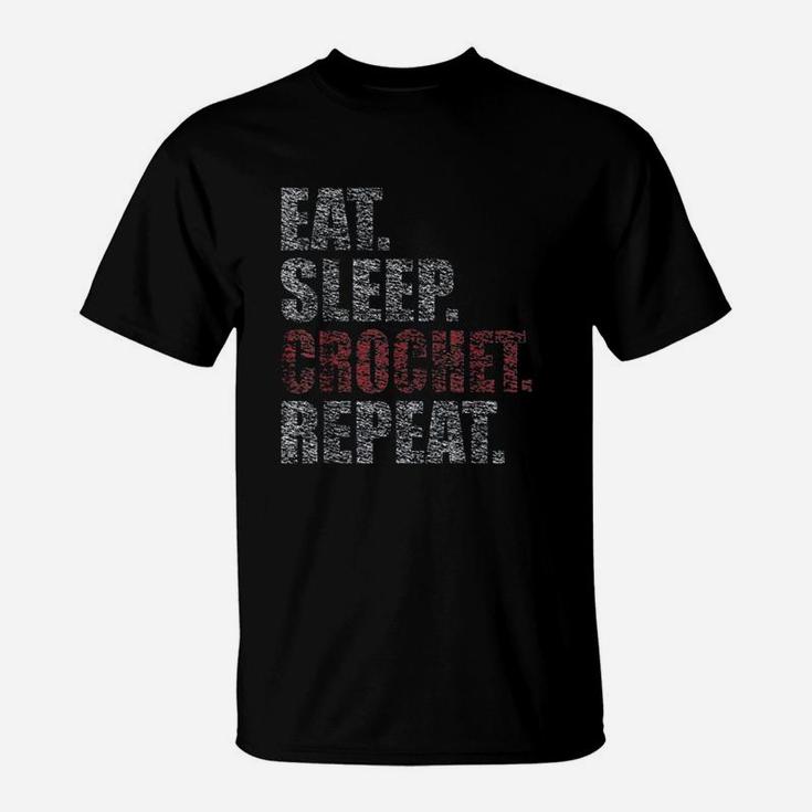 Eat Sleep Crochet Repeat T-Shirt