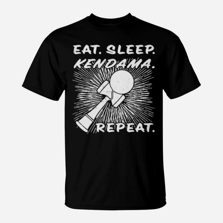 Eat Sleep Kendama Repeat Distressed T-Shirt