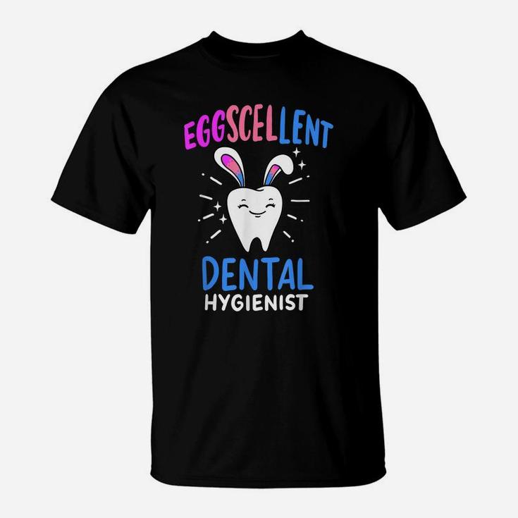 Eggscellent Dental Hygienist Easter Bunny Hunting Dentist T-Shirt