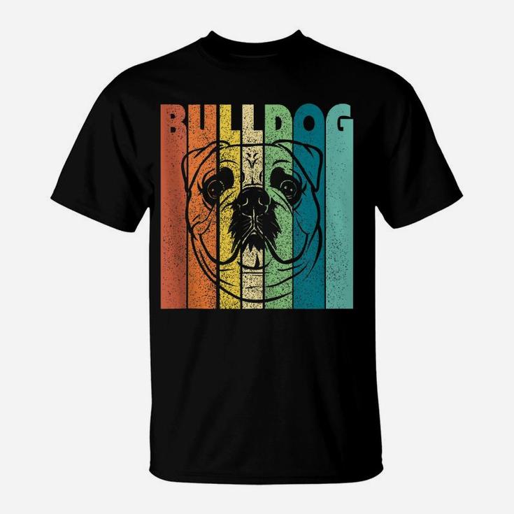 English Bulldog Mom Sunset Dog English Bulldog Dad T-Shirt
