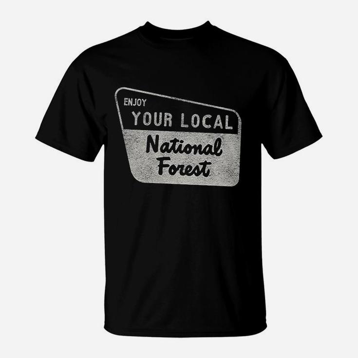 Enjoy Your National Forest Outdoor Vintage Camping Mountains T-Shirt