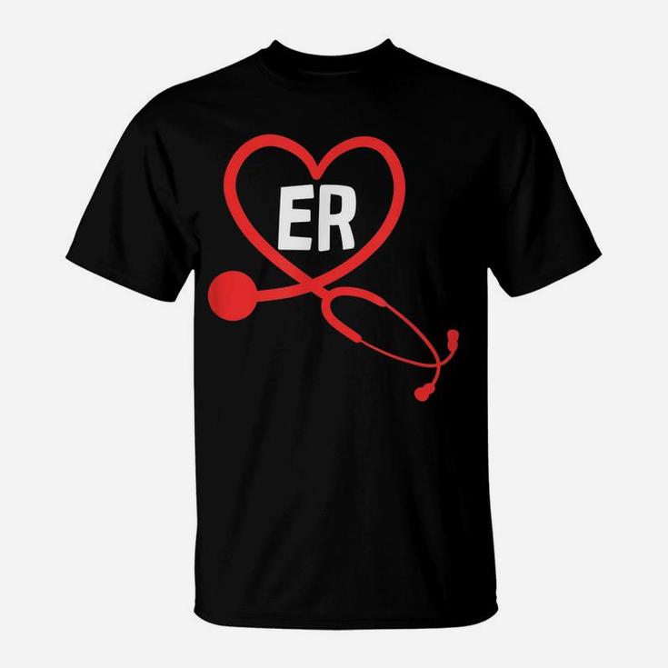 Er Emergency Nurse Profession Cute Hospital Job Outfit T-Shirt