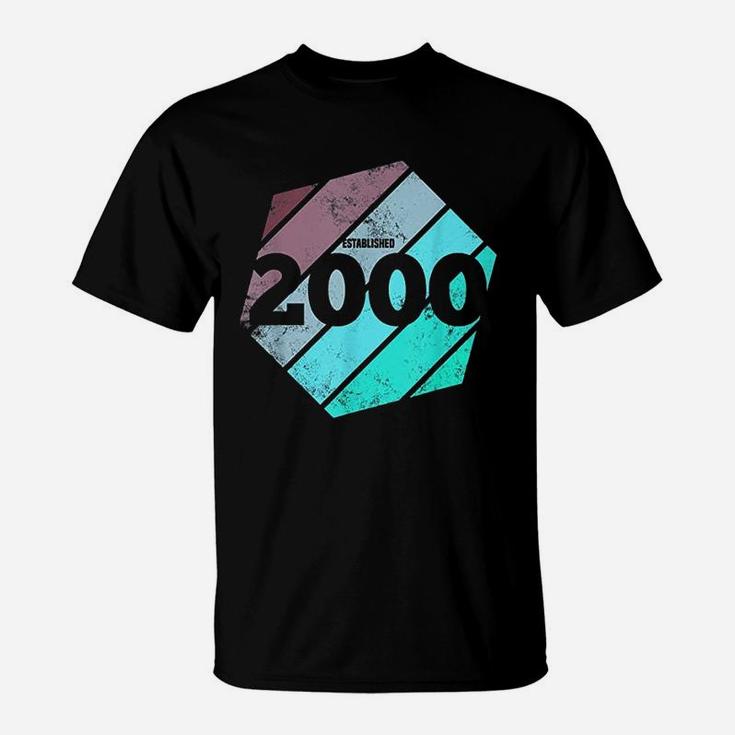 Established 2000 Vintage 21St Birthday Gift Retro Est 2000 T-Shirt
