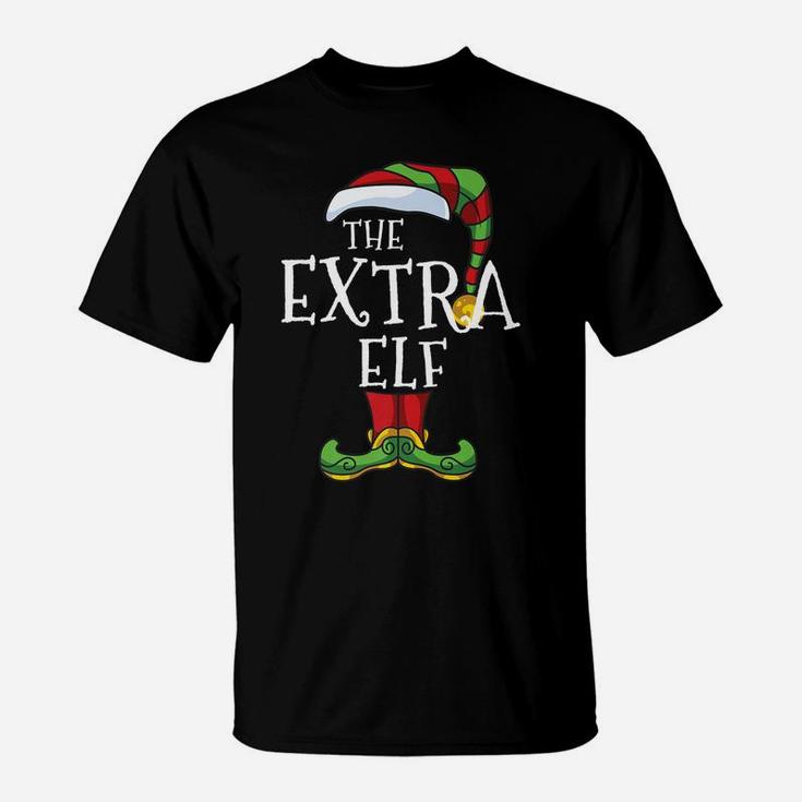 Extra Elf Family Matching Christmas Group Funny Pajama T-Shirt