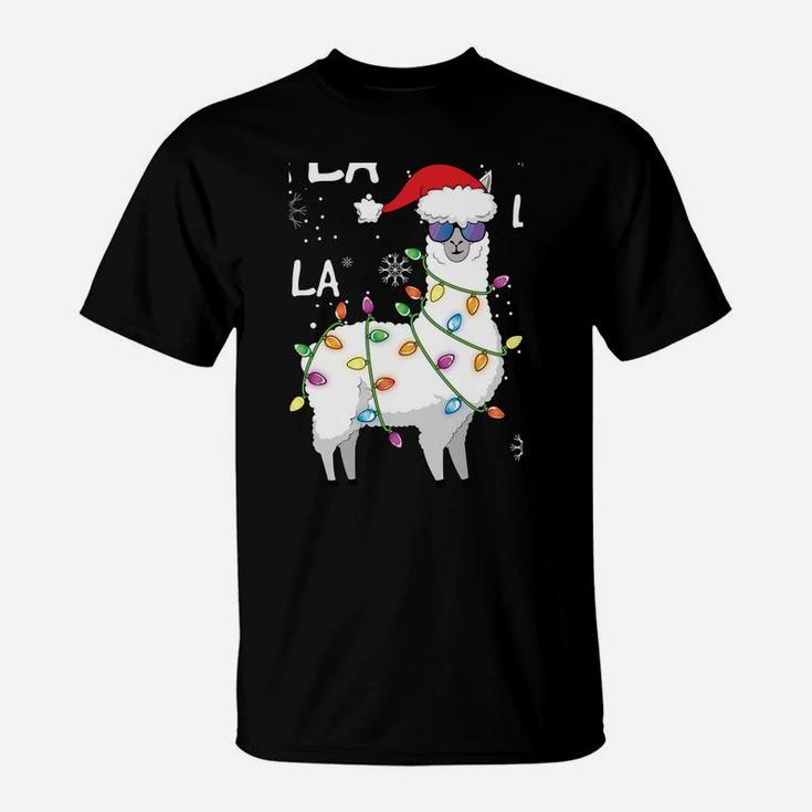 Fa La La Llama Shirt For Women Men Kids Gift Llama Christmas T-Shirt