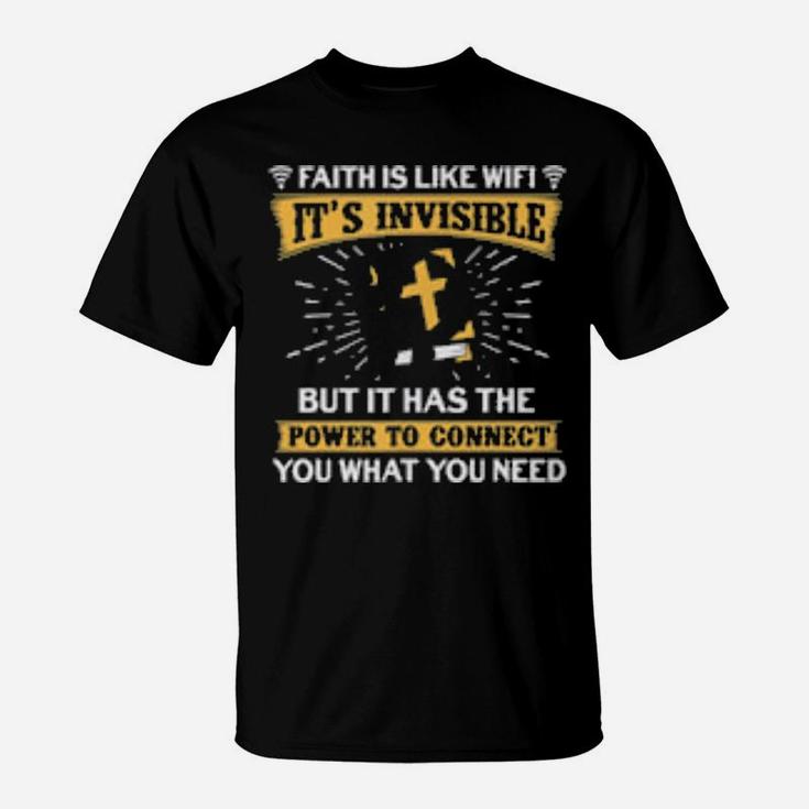 Faith Is Like Wifi Christian Saying Pastoral T-Shirt