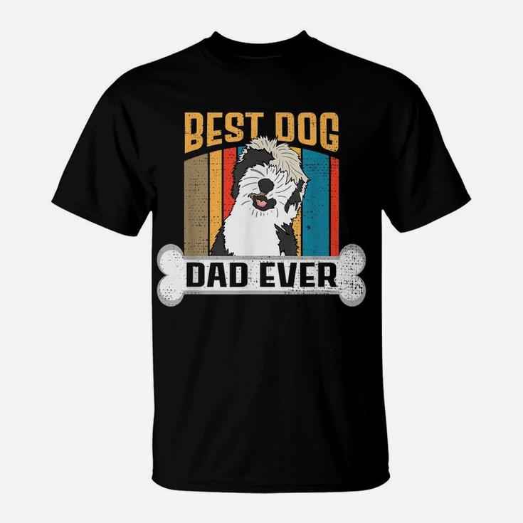 Fathers Day Sheepadoodle Dog Lover Shirt Best Dog Dad Ever T-Shirt