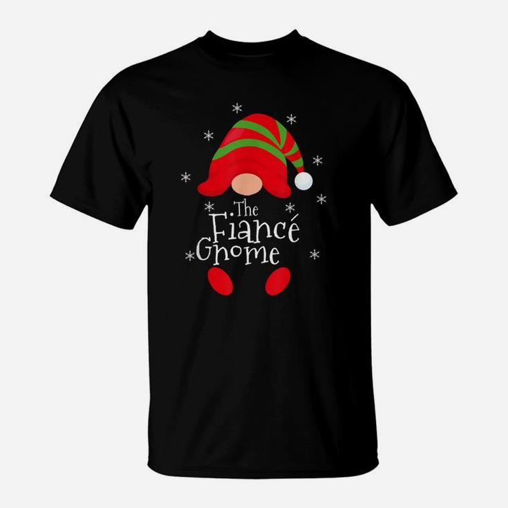 Fiancé Christmas Gnome Matching Getting Married Funny Xmas T-Shirt