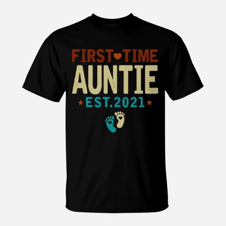 First Time Auntie  Pregnancy Announcement T-Shirt