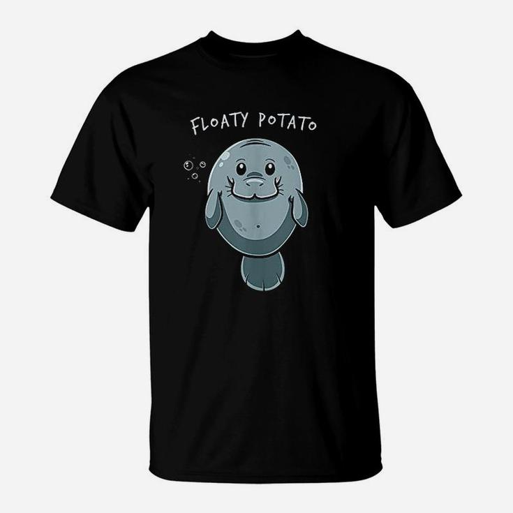 Floaty Potato Manatee Chubby Mermaid Sea Cow Animal Gift T-Shirt