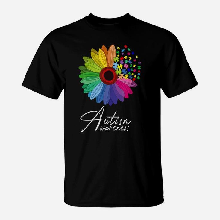 Floral Autism Awareness Daisy Flower For Men Women Kids T-Shirt