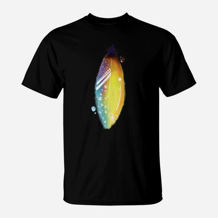Floral Feather For Spring & Summer - Surf Beach Graphic T-Shirt
