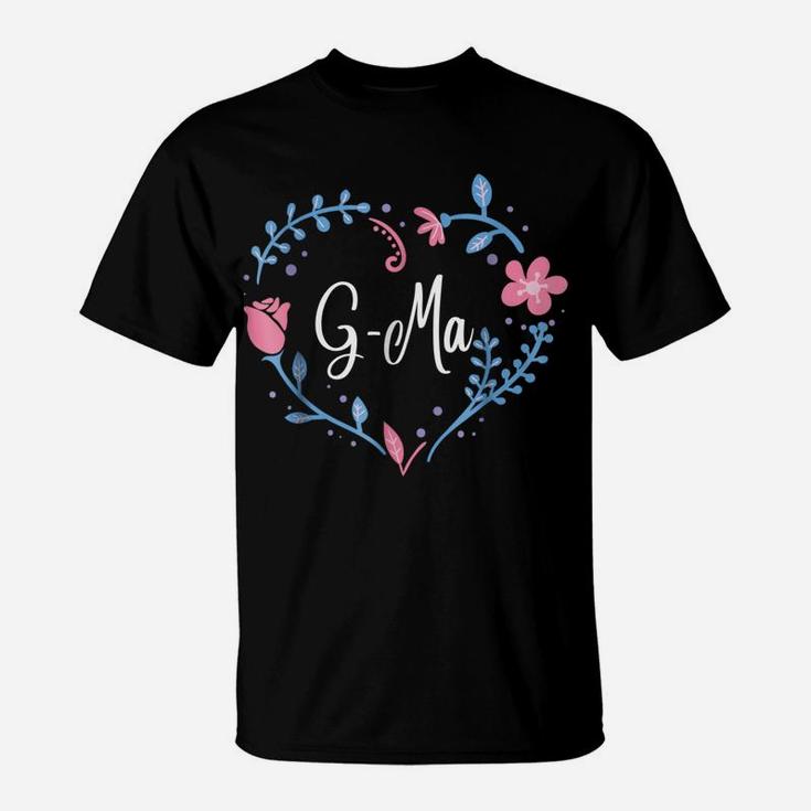 Flower G-Ma  Grandma Christmas Birthday Gift Tee T-Shirt