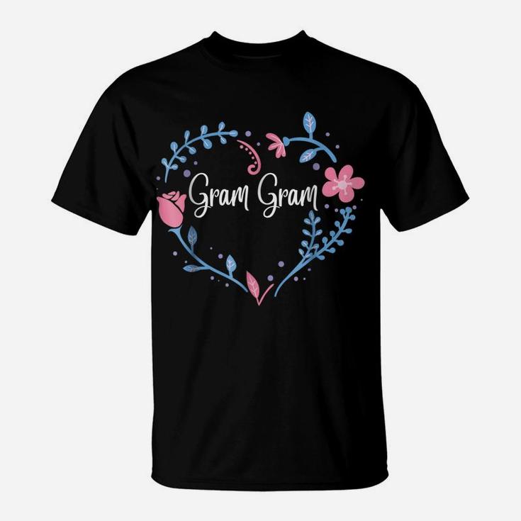 Flower Gram Gram  Grandma Christmas Birthday Gift Tee T-Shirt