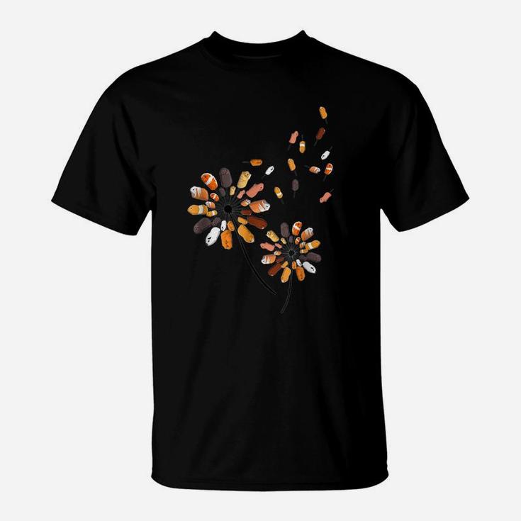 Flower Guinea Pig Dandelion Funny Animal Lovers Tees T-Shirt