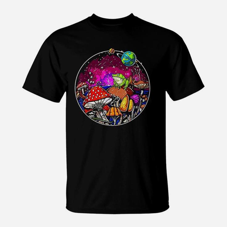 Forest Mushrooms Nature Frog T-Shirt