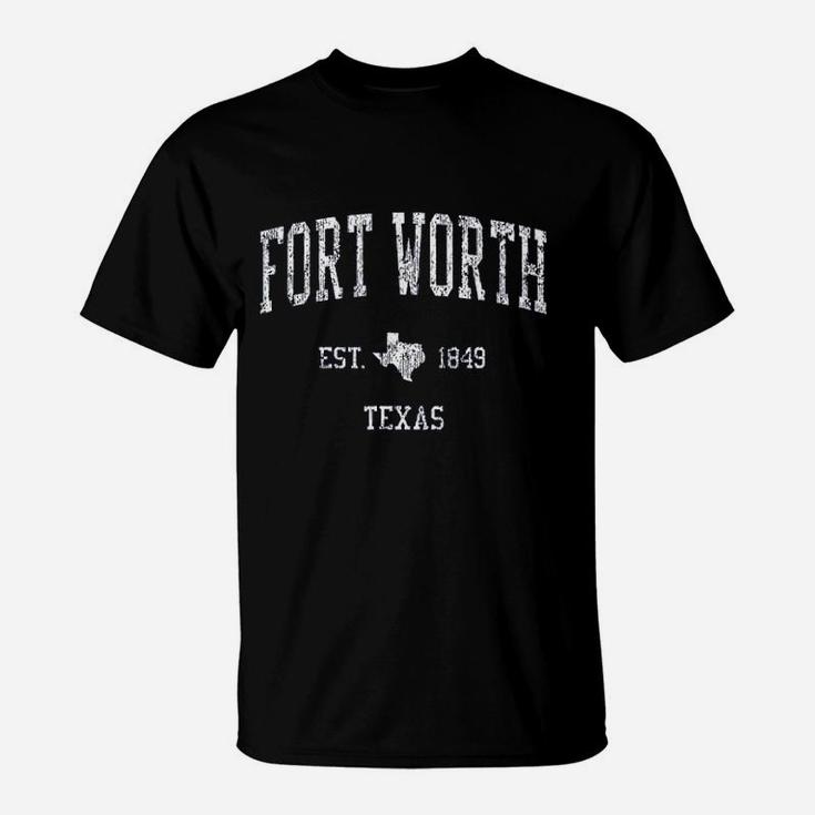 Fort Worth Texas Vintage Sports Design F Worth T-Shirt