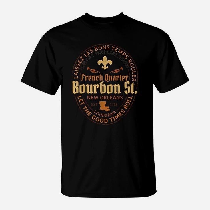 French Quarter Bourbon St New Orleans Souvenir Gift T-Shirt