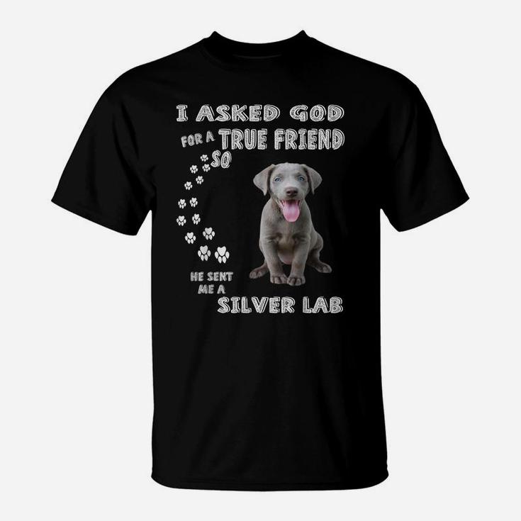 Fun Labrador Retriever Dog Mom Dad Costume, Cute Silver Lab T-Shirt