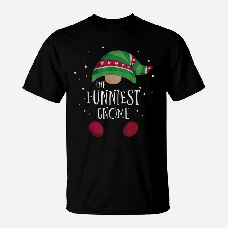 Funniest Gnome Family Matching Pajamas Christmas Gift T-Shirt