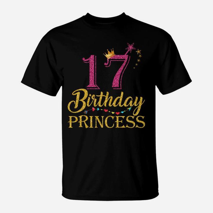 Funny 17Th Birthday Princess 17 Year Old Girls 17Th Birthday T-Shirt