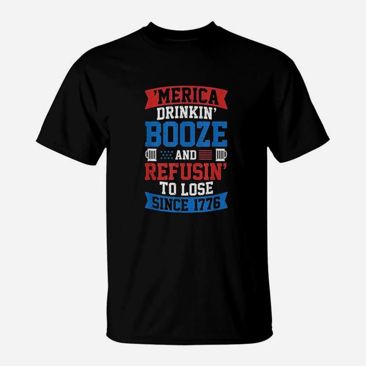 Funny American Murica Beer Drinking For 4Th Of July T-Shirt