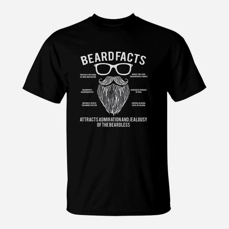 Funny Beard Facts Gift For Beard Lovers T-Shirt