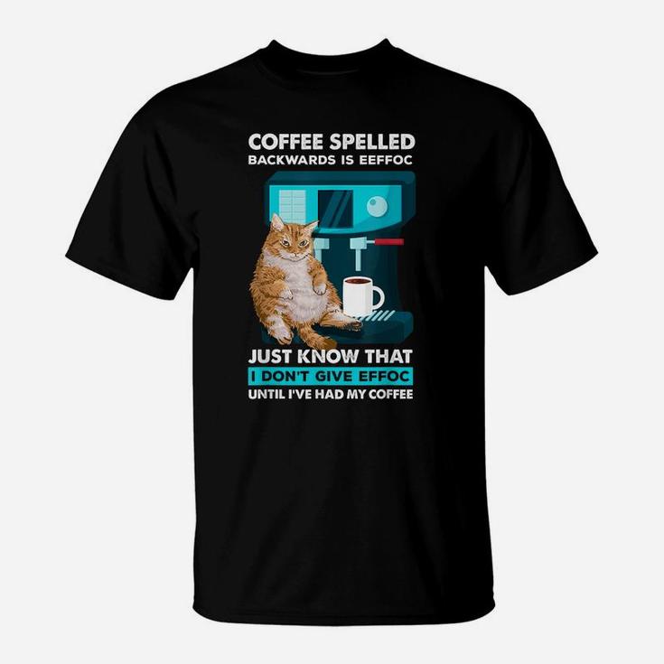 Funny Cat Espresso Machine And Cup For Barista Coffee Lovers T-Shirt