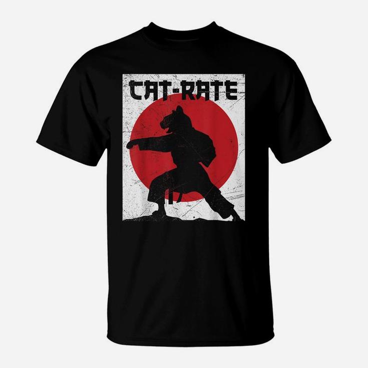 Funny Cat-Rate Cat Karate Gift For Martial Arts Kitty Lovers T-Shirt