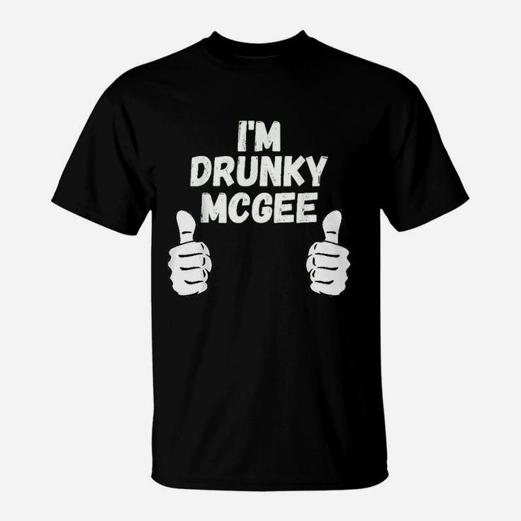 Funny Couple St Patricks Day I Am Drunky Mcgee Funny T-Shirt