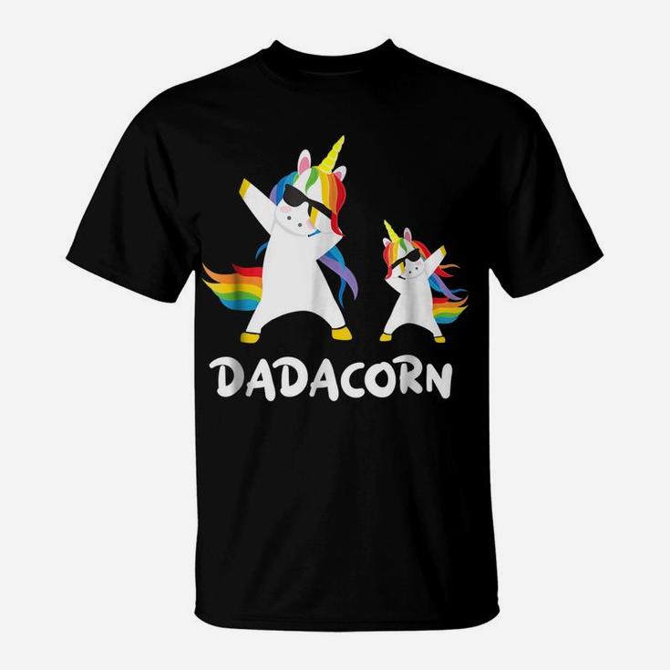 Funny Dad Unicorn Dadacorn Dabbing T Shirt Daddy Father Gift T-Shirt