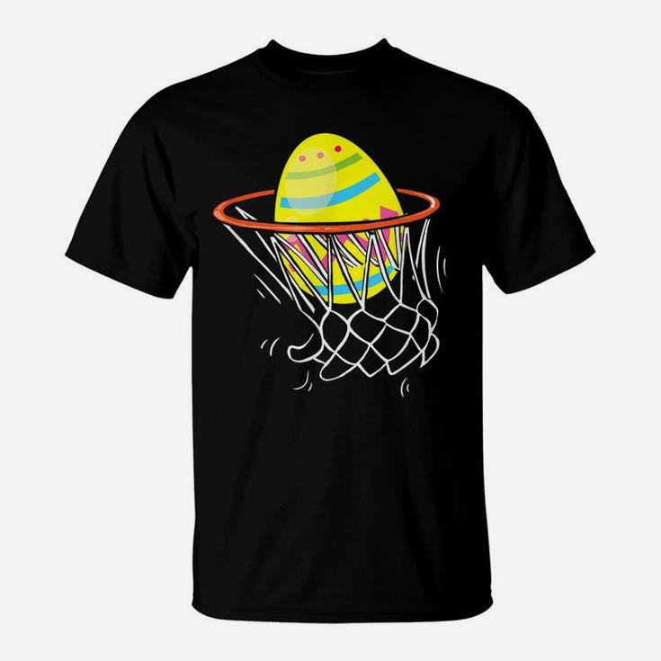 Funny Easter Basketball Egg Hunting Kids Boys Teens T-Shirt