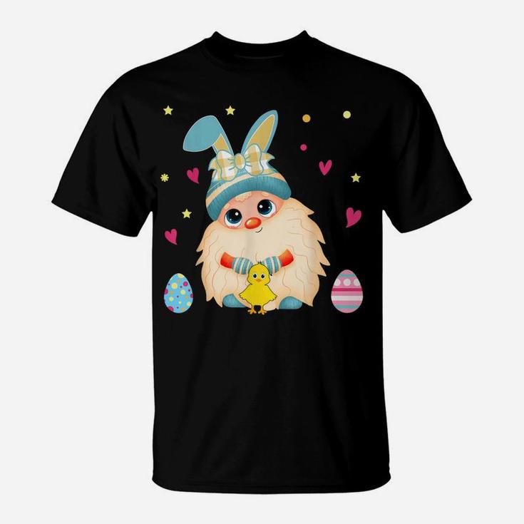 Funny Easter Day Bunny Gnomes Mom Grandma Women T-Shirt