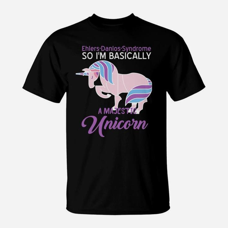 Funny Ehlers-Danlos Syndrome Awareness Unicorn Lover Humor T-Shirt