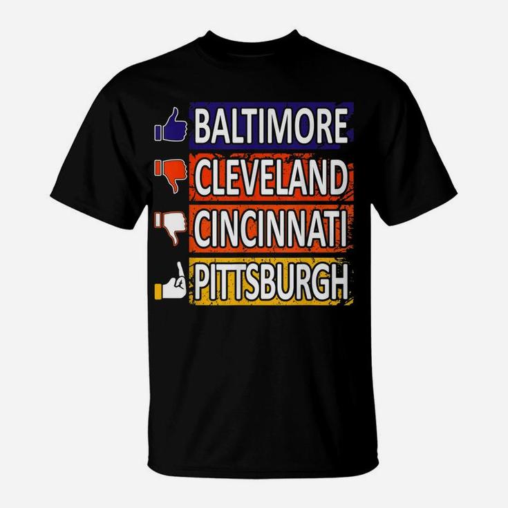 Funny Football Fan Of Baltimore City T-Shirt