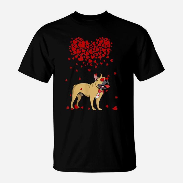 Funny French Bulldog Outfit Dog Valentine T-Shirt