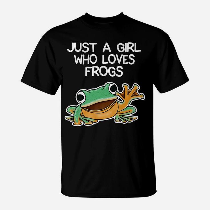 Funny Just A Girl Who Loves Frogs Owner Lover Frog Gifts T-Shirt