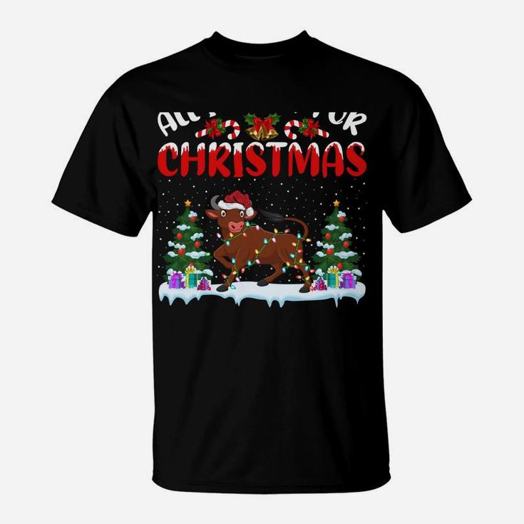 Funny Santa Hat All I Want For Christmas Is A Buffalo T-Shirt