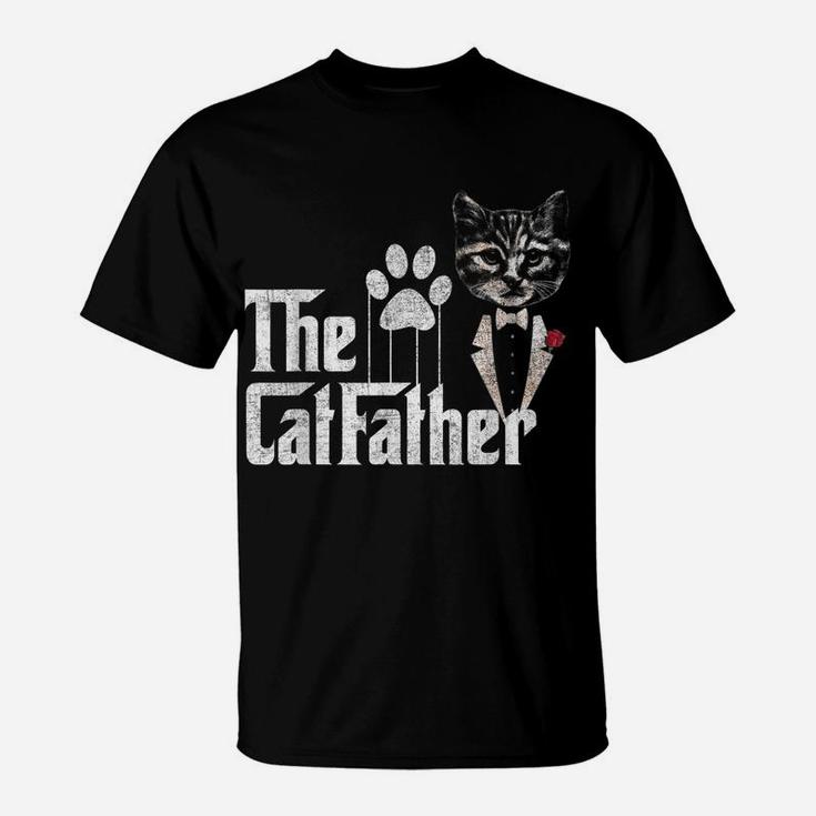 Funny The Catfather Cat Dad Lovers Fathers Day T-Shirt