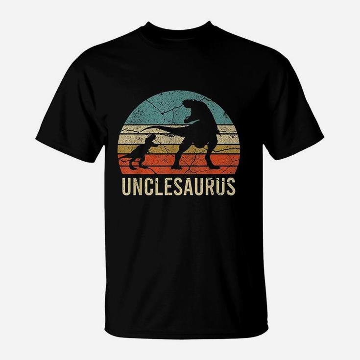 Funny Uncle Dinosaur Daddy Dad Gift 2 3 4 Kids Unclesaurus T-Shirt