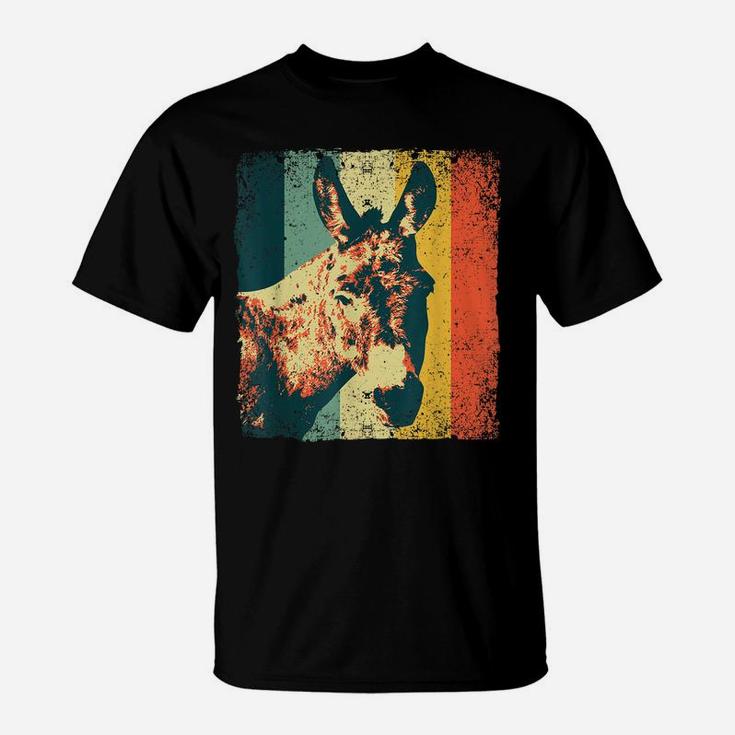 Funny Vintage Donkey Design For Men Women Safari Mule Equine T-Shirt