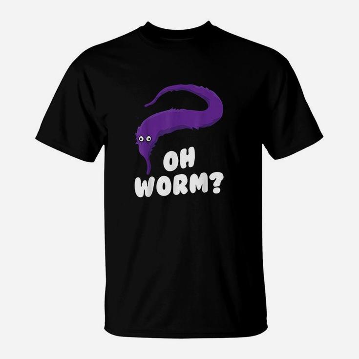 Fuzzy Worm On A String Gift Daughter Teen Gen Z Girls Meme T-Shirt