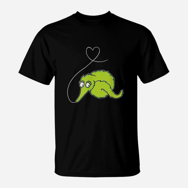 Fuzzy Worm On A String Meme Heart On A String T-Shirt