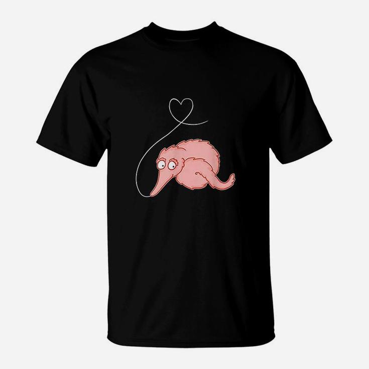 Fuzzy Worm On A String Meme With Heart T-Shirt