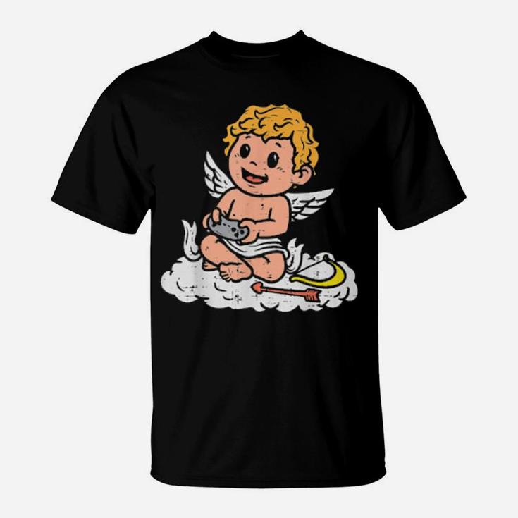 Gamer Cupid Video Games Valentines Day Gaming Boys T-Shirt