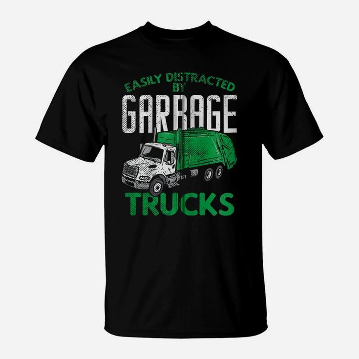Garbage Dump Truck Excavator I Funny Easily Distracted Gift Zip Hoodie T-Shirt
