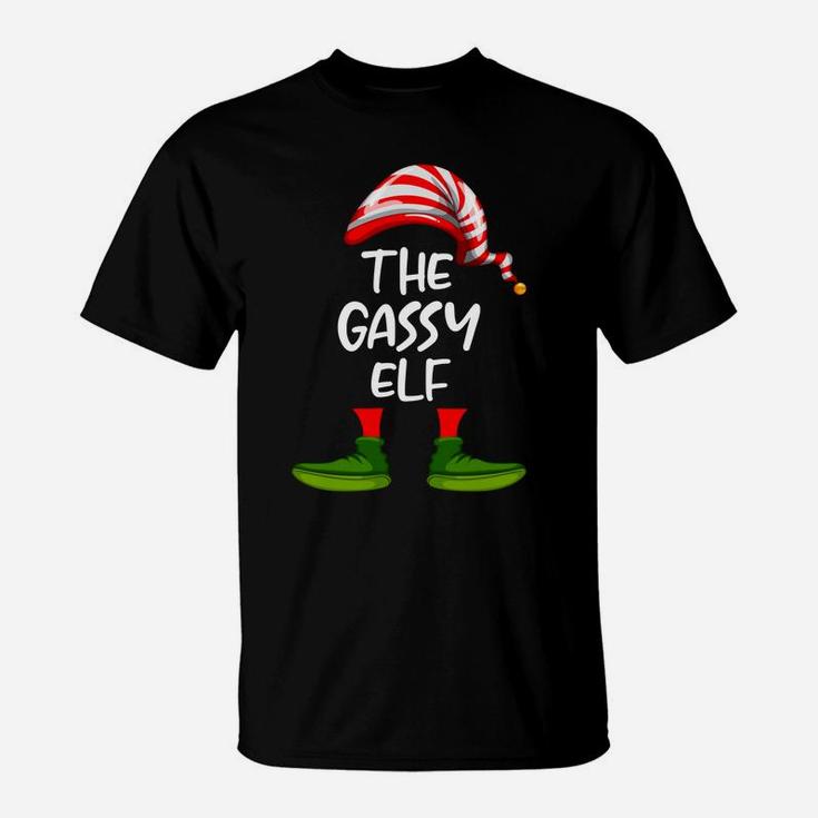 Gassy Elf Family Matching Christmas Group Funny Gift Pajama T-Shirt