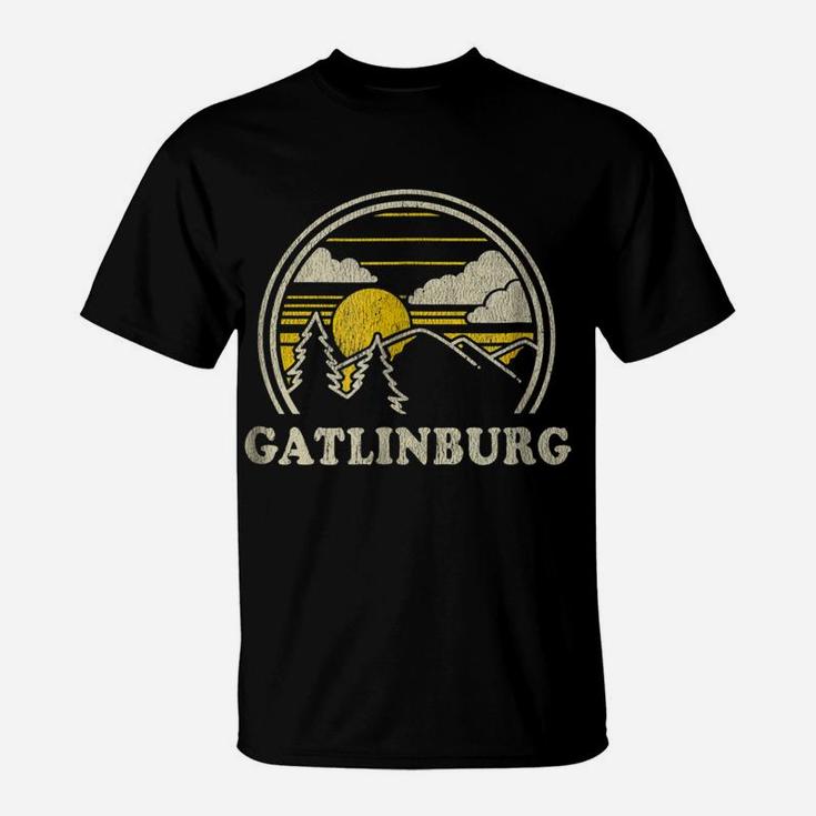 Gatlinburg Tennessee Tn T Shirt Vintage Hiking Mountains Tee T-Shirt