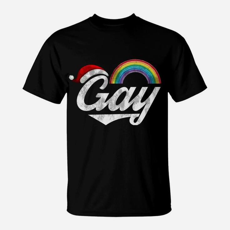 Gay Santa Rainbow Lgbt-Q Pride X-Mas Holiday Christmas Gifts Sweatshirt T-Shirt