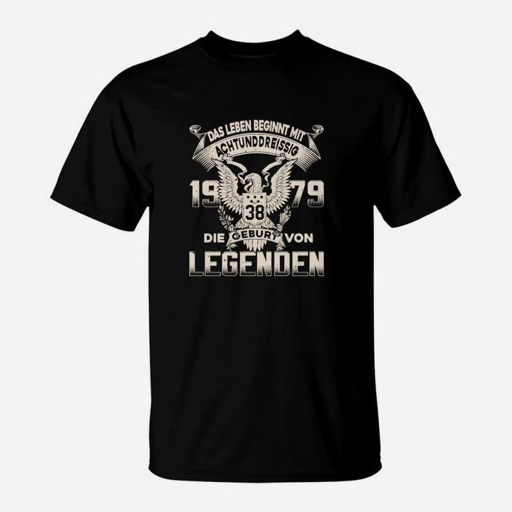 Geburtsjahr 1979 Legenden T-Shirt, Personalisiertes Retro Design